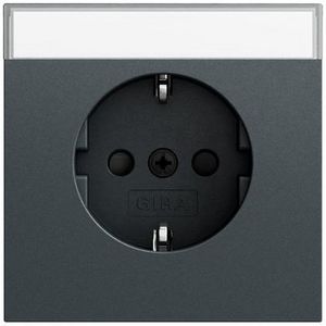 wandcontactdoos met randaarde TK + Safety Plus System 70 antracit(gel.)