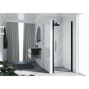 Draaideur YPLUS1B 870-910x2000mm zwart helder