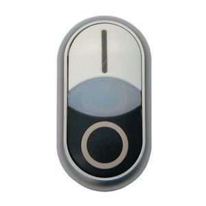 Dubb.drukknop+sign.lamp vlak wit I wit 0 hoog zwart 0 zwart