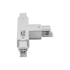 T shape links 2 voor 3-fase rails wit