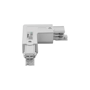 L shape links voor 3-fase rails wit