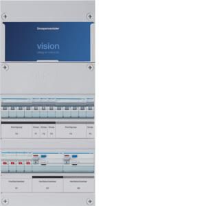 Groepenkast 4-groepenverdeler HS 2xALS 4P 30mA +K+K 3-fase