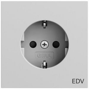 wandcontactdoos met randaarde opdr.EDV + Safety Plus System 70 gris m(gel.)
