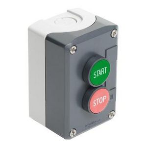 Drukknopkast 2 koppen groen/rood 22mm Grijs Harmony XAL-D