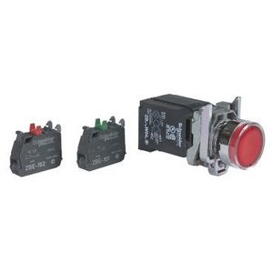 Drukknop Verlicht Verzonken Terugvering 22mm 240V 1NO + 1