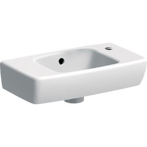 Renova Compact fontein 45x25cm kraangat rechts/met  overloop wit