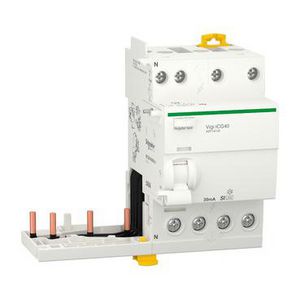 Aardlekblok 3-polig + Nul 40A 30mA Type A-SI Acti9 Vigi iCG40