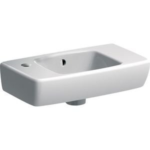 Renova Compact fontein 45x25cm kraangat links/met  overloop wit