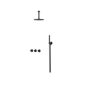 Afbouwdeel regendouche combiset Pact 4 inbouwthermostaat mat zwart CSP4EXMZAEBA excl. inbouwbox