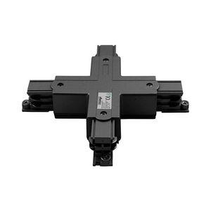 X-shape connector voor 3-fase rails zwart