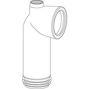 NKS closetafvoerbocht 303M L=180mm wit