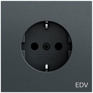 wandcontactdoos met randaarde opdr.EDV System 70 antracit(gel.)