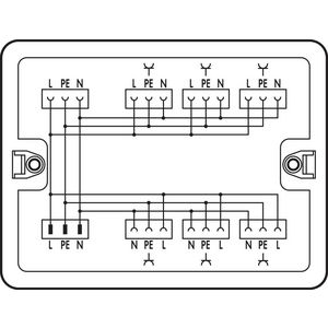 Verdeeldoos Wisselstroom (230V) 1 ingang 899-681/104-000