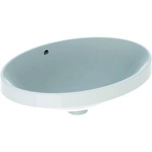 VariForm opbouwwastafel ovaal 55x40cm met overloop wit