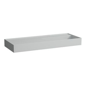 Wastafel afleg links met verborgen afvoer Grijze mat H8133337591121