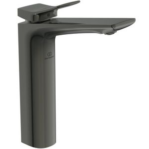 Conca verhoogde wastafelmengkraan met waste magnetic grey (grijs)