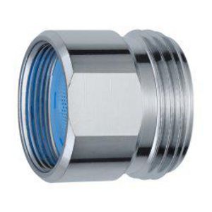 Verloopnippel met Straalr. messing verchr IG M22X1XAG 3/4