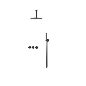 Afbouwdeel regendouche combiset Pact 4 inbouwthermostaat mat zwart CSP4EXMZAFBA excl. inbouwbox