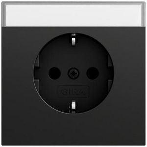 wandcontactdoos met randaarde TK System 70 zwart m(gel.)
