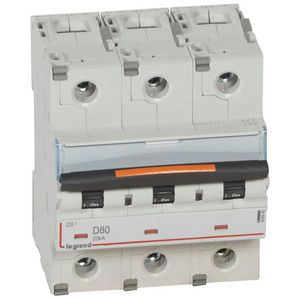Installatieautomaat 3-polig D-karakteristiek 80A 25kA DX³ DIN