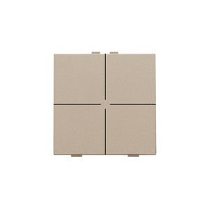4-voudig drukknop Home Control champagne coated