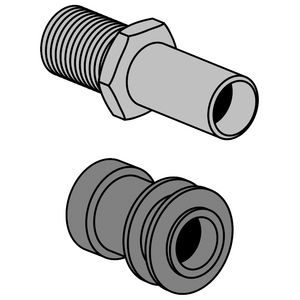 Toevoerverbinding tbv urinoir