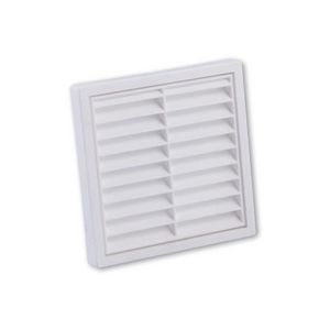 Ventilatierooster vlak Ø100mm wit