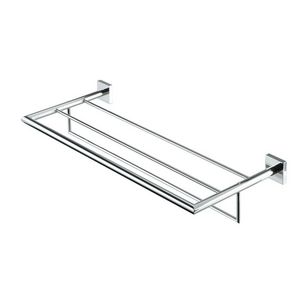 Handdoekplateau 600mm chroom met handdoekrek NELIO