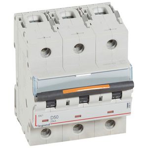 Installatieautomaat 3-polig D-karakteristiek 50A 25kA DX³ DIN