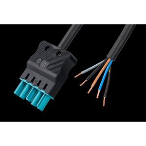 Aansluitsnoer female 5-polig 1,5mm² 1000cm turquoise B2ca (AC166 ALCGB/515 100)