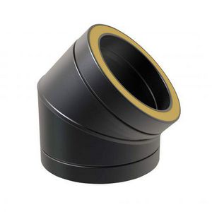 DW Ø125mm Bocht 45° zwart