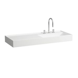 Wastafel afleg links met verborgen afvoer Wit H8133330001111