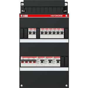 Installatiekast 8x achter 3x 30mA + HS 3-f
