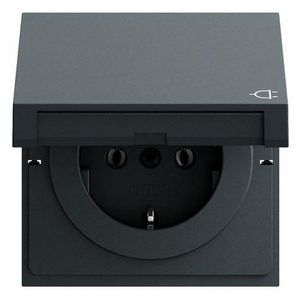 wandcontactdoos met randaarde KD System 70 antracit(gel.)