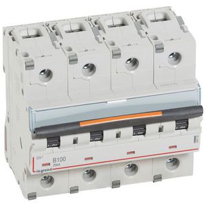 Installatieautomaat 4-polig B-karakteristiek 100A 25kA DX³ DIN