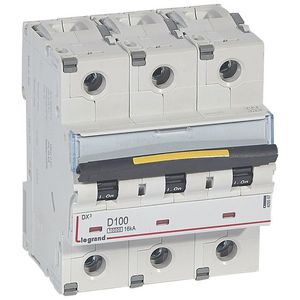 Installatieautomaat 3-polig D-karakteristiek 100A 10000A/16kA DX³ DIN