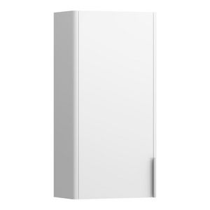 Halfh. kast 700x350mm zijk. afger. scharnierz. l wit glanz.