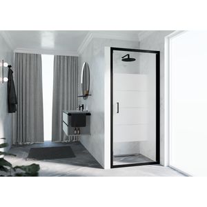 Draaideur Zephyros 2.0 96 verst.96-102cm strip motief zwart