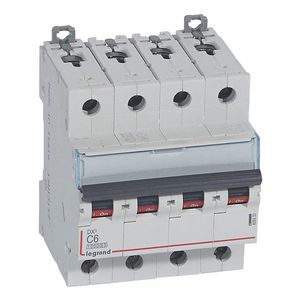 Installatieautomaat MCB DX³ 4-polig C-karakteristiek 6A 10000A