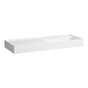 Wastafel afleg links met verborgen afvoer Wit H8133330001121