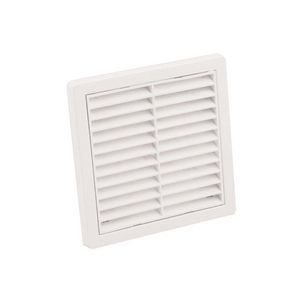 Ventilatierooster vlak Ø125mm wit
