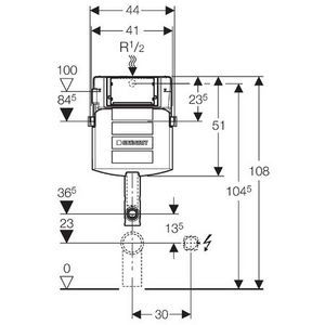 Closetelement UP320 410x510x120mm frontbediend excl. frame