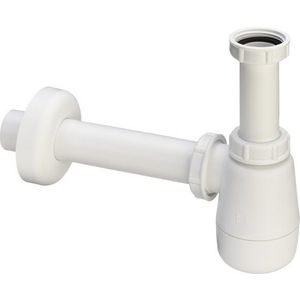 Bidet/wast.sifon+muurpijp+rozet pvc 120337 1.1/4