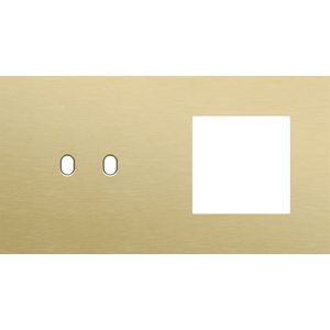 Afdekplaat 2-voud horiz. 71mm centerafst. 227-57807