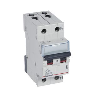 Installatieautomaat MCB TX3 1-polig + Nul C-karakteristiek 50A 6000A