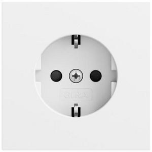 wandcontactdoos met randaarde Safety Plus System 70 zuiver wit m(gel.)