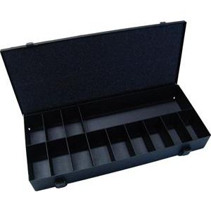 Metalen koffer leeg 13-vaks 50x370x157mm zonder handgreep
