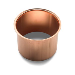 Koperen HWA tapeind/steekpijp vlak 100mm lengte 100mm bakgoot