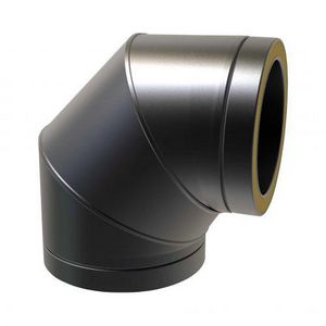 DW Ø125mm Bocht 90° zwart