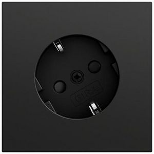 wandcontactdoos met randaarde 30° + Safety Plus System 70 zwart m(gel.)
